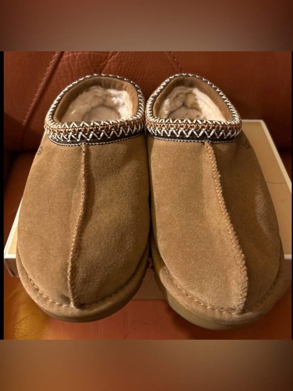 Ugg Tasman Slippers Chestnut Size 8 Like New!